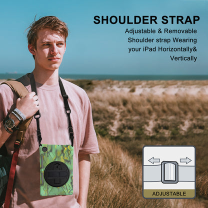 [X-Shape] PC + TPU 360 Degree Swivel Shell and Shoulder Strap for Samsung Galaxy Tab S6 Lite P610/P615/S6 Lite (2022)