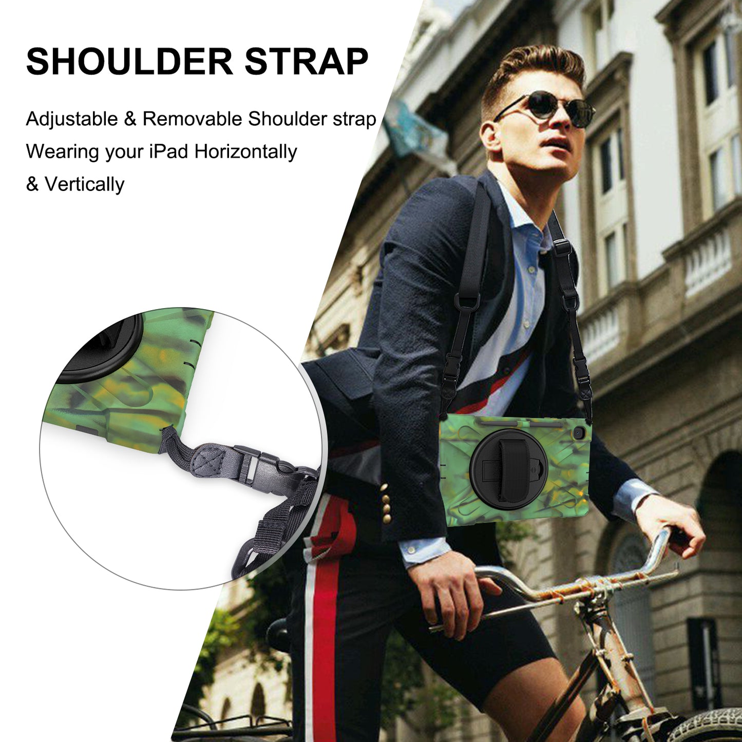 [X-Shape] PC + TPU 360 Degree Swivel Shell and Shoulder Strap for Samsung Galaxy Tab S6 Lite P610/P615/S6 Lite (2022)