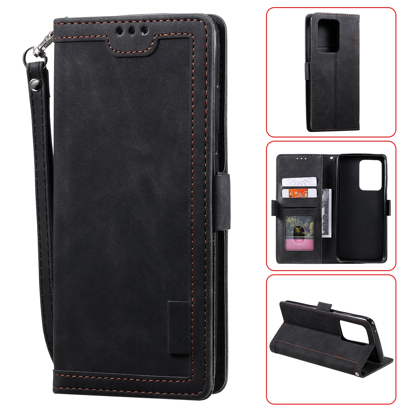 Retro Splicing Style Wallet Stand Flip Leather Case for Samsung Note 20 Ultra / Note 20 Ultra 5G