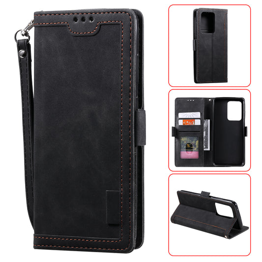 Retro Splicing Style Wallet Stand Flip Leather Case for Samsung Note 20 Ultra / Note 20 Ultra 5G