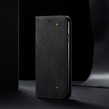 Retro Style Jeans Cloth Leather Shell for Samsung Galaxy A21s