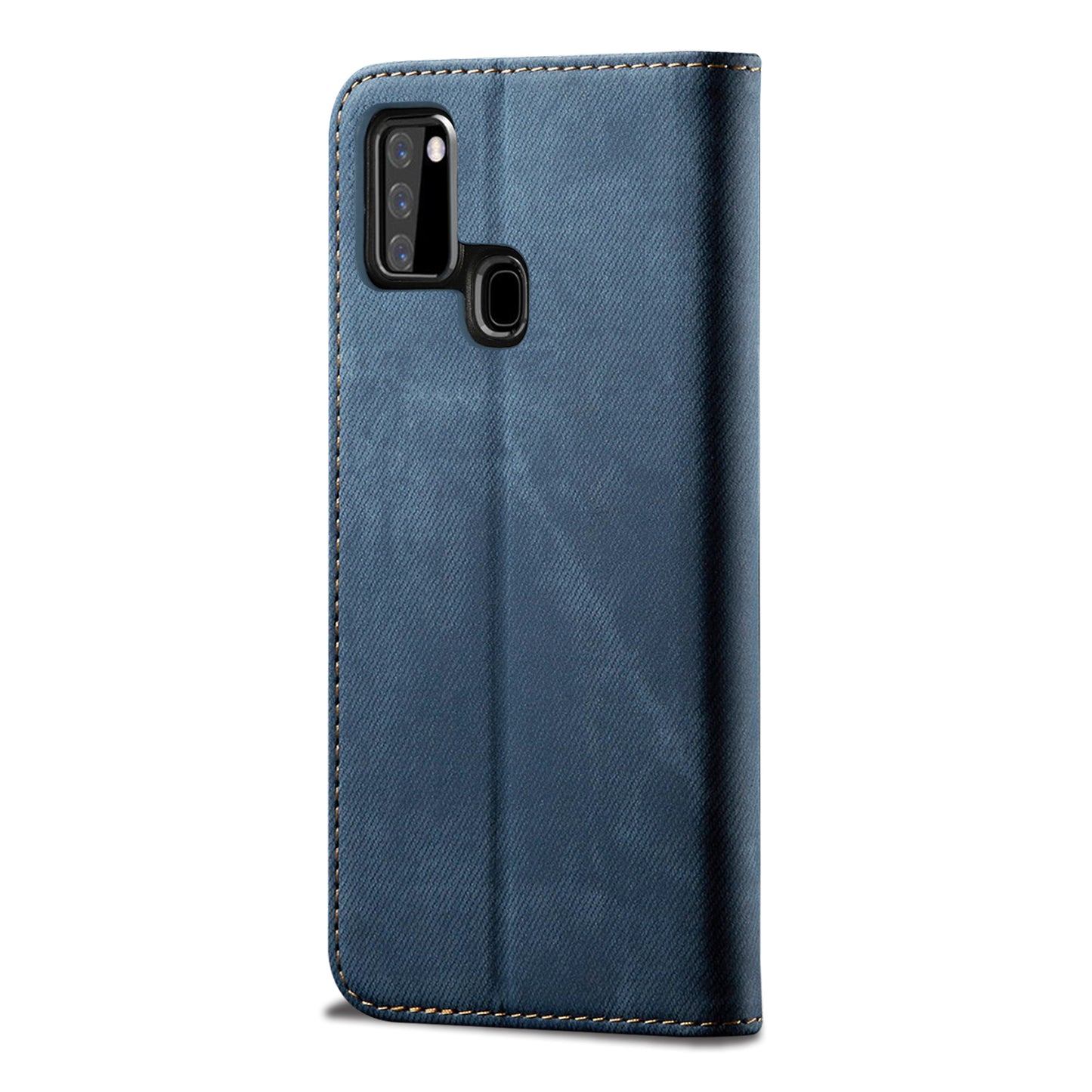 Retro Style Jeans Cloth Leather Shell for Samsung Galaxy A21s