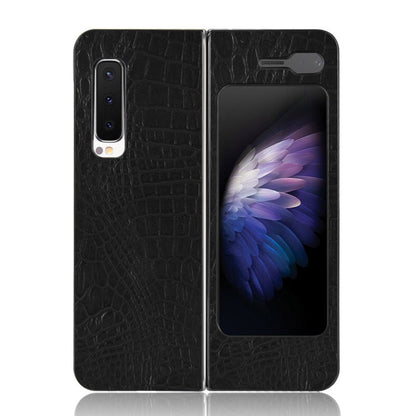 Crocodile Skin PU Leather Coated PC Phone Back Case for Samsung Galaxy Fold 5G / Fold 4G / W20 5G