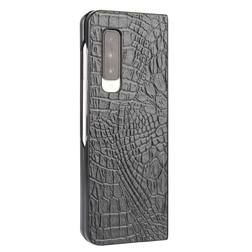 Crocodile Skin PU Leather Coated PC Phone Back Case for Samsung Galaxy Fold 5G / Fold 4G / W20 5G