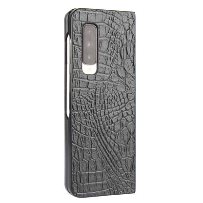 Crocodile Skin PU Leather Coated PC Phone Back Case for Samsung Galaxy Fold 5G / Fold 4G / W20 5G