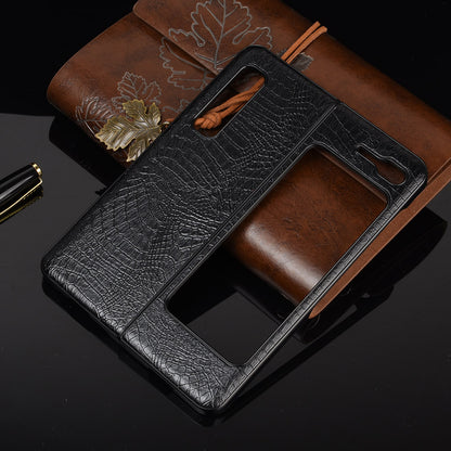 Crocodile Skin PU Leather Coated PC Phone Back Case for Samsung Galaxy Fold 5G / Fold 4G / W20 5G