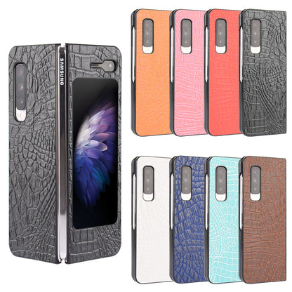Crocodile Skin PU Leather Coated PC Phone Back Case for Samsung Galaxy Fold 5G / Fold 4G / W20 5G