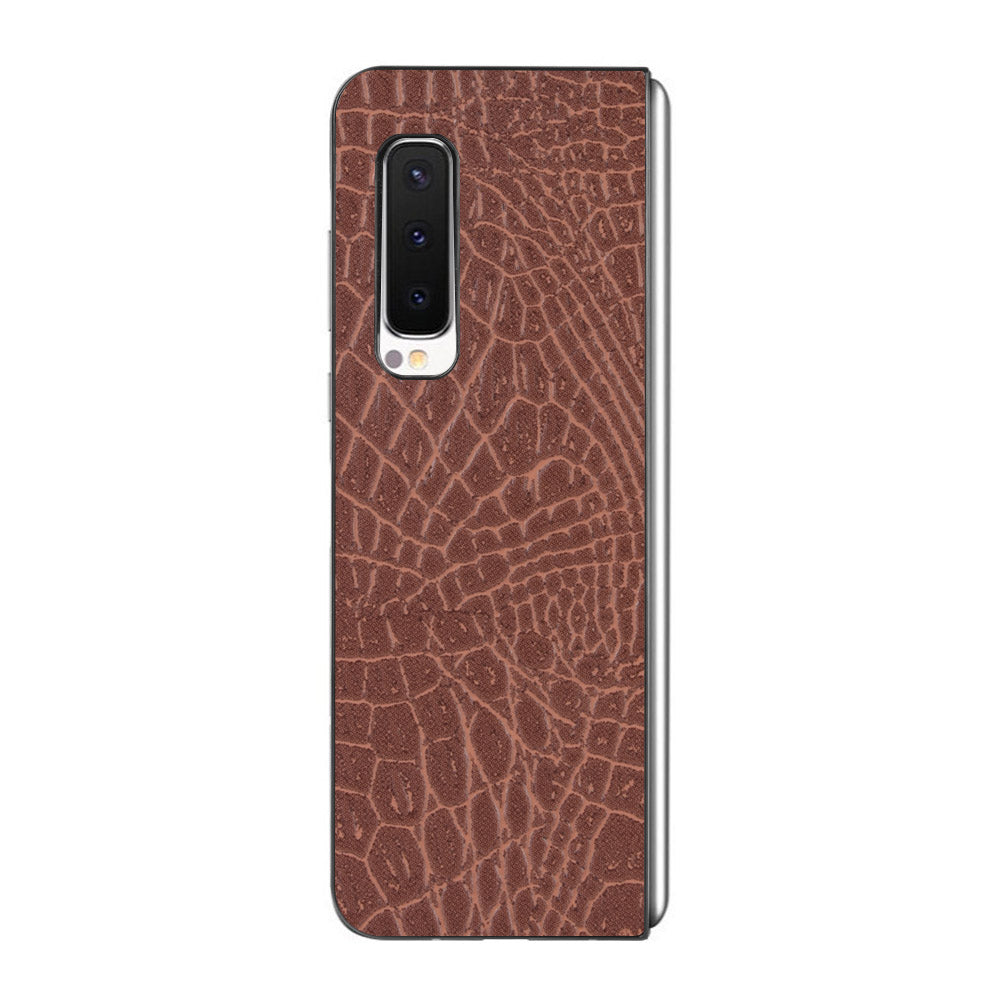 Crocodile Skin PU Leather Coated PC Phone Back Case for Samsung Galaxy Fold 5G / Fold 4G / W20 5G