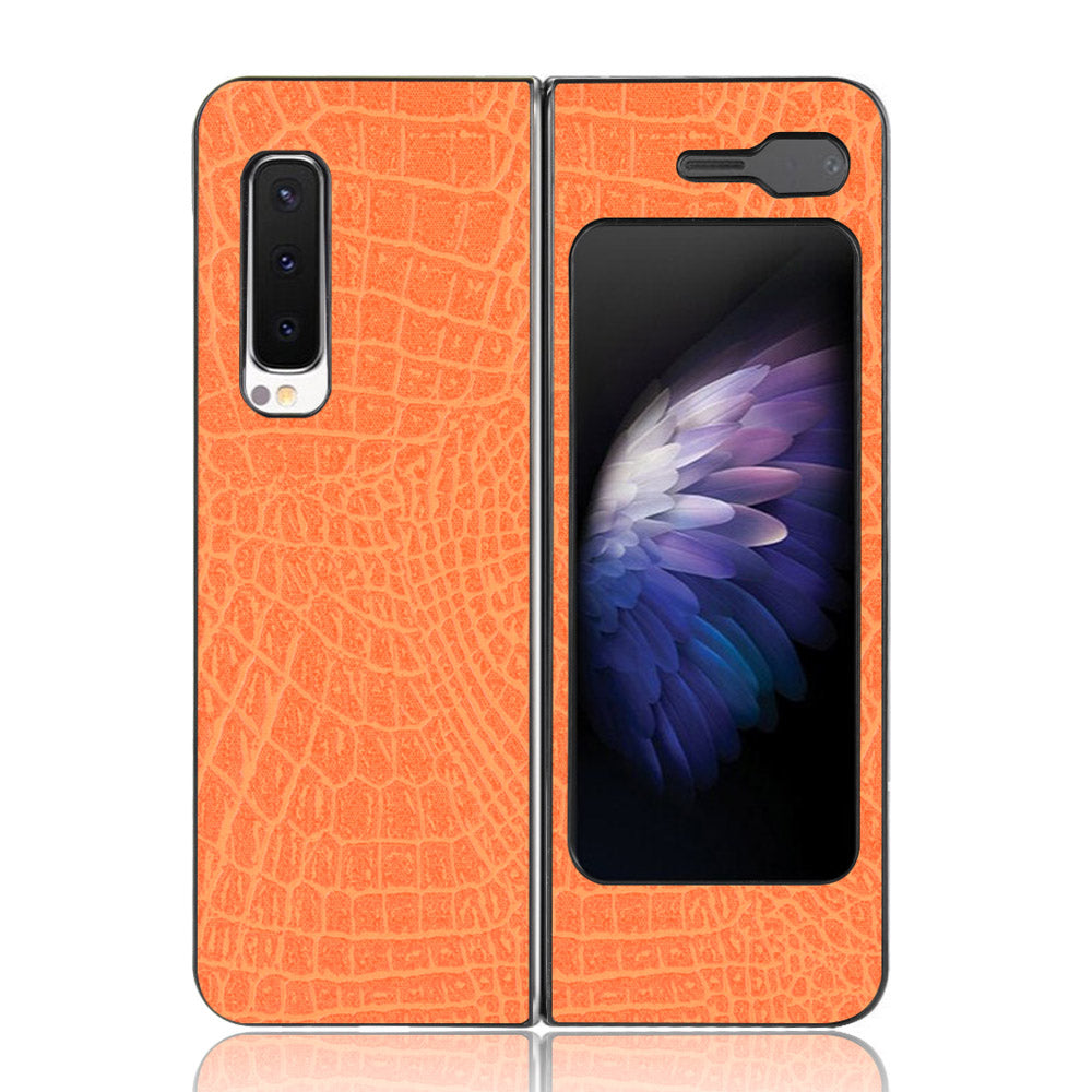 Crocodile Skin PU Leather Coated PC Phone Back Case for Samsung Galaxy Fold 5G / Fold 4G / W20 5G