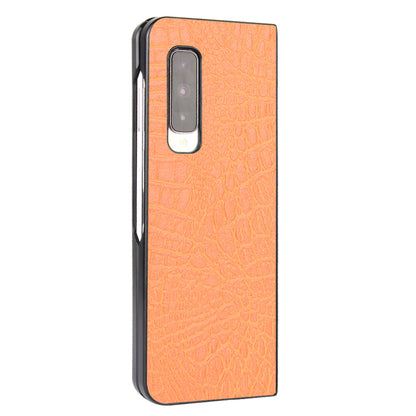 Crocodile Skin PU Leather Coated PC Phone Back Case for Samsung Galaxy Fold 5G / Fold 4G / W20 5G