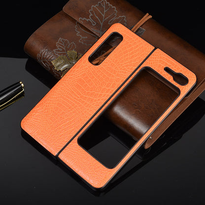 Crocodile Skin PU Leather Coated PC Phone Back Case for Samsung Galaxy Fold 5G / Fold 4G / W20 5G