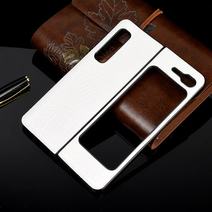 Crocodile Skin PU Leather Coated PC Phone Back Case for Samsung Galaxy Fold 5G / Fold 4G / W20 5G