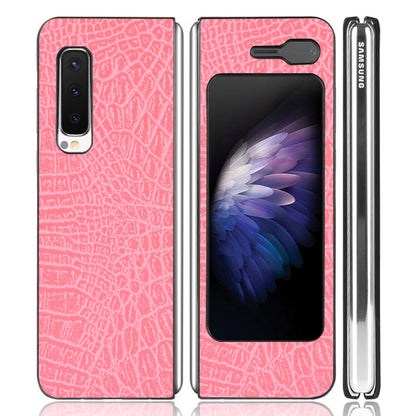 Crocodile Skin PU Leather Coated PC Phone Back Case for Samsung Galaxy Fold 5G / Fold 4G / W20 5G