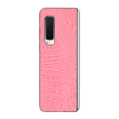 Crocodile Skin PU Leather Coated PC Phone Back Case for Samsung Galaxy Fold 5G / Fold 4G / W20 5G