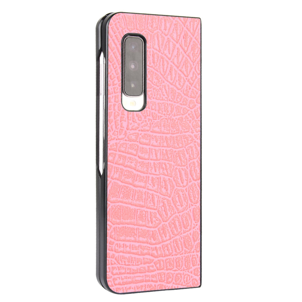 Crocodile Skin PU Leather Coated PC Phone Back Case for Samsung Galaxy Fold 5G / Fold 4G / W20 5G