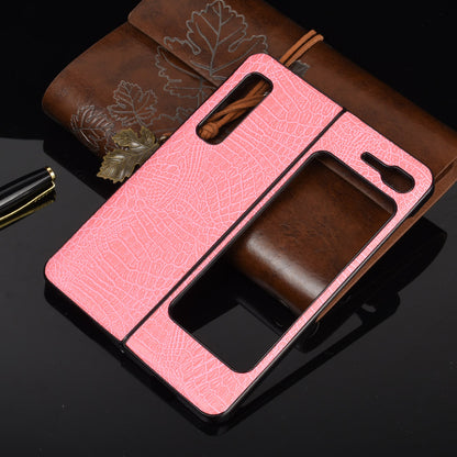 Crocodile Skin PU Leather Coated PC Phone Back Case for Samsung Galaxy Fold 5G / Fold 4G / W20 5G