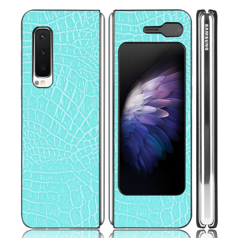Crocodile Skin PU Leather Coated PC Phone Back Case for Samsung Galaxy Fold 5G / Fold 4G / W20 5G