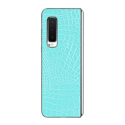 Crocodile Skin PU Leather Coated PC Phone Back Case for Samsung Galaxy Fold 5G / Fold 4G / W20 5G