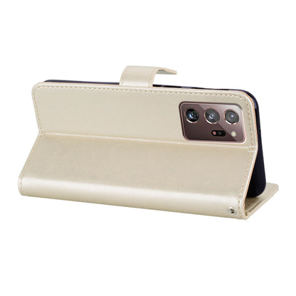 Rhinestone Decor Imprint Owl Flower Leather Wallet Stand Shell for Samsung Galaxy Note20 Ultra 5G / Galaxy Note20 Ultra