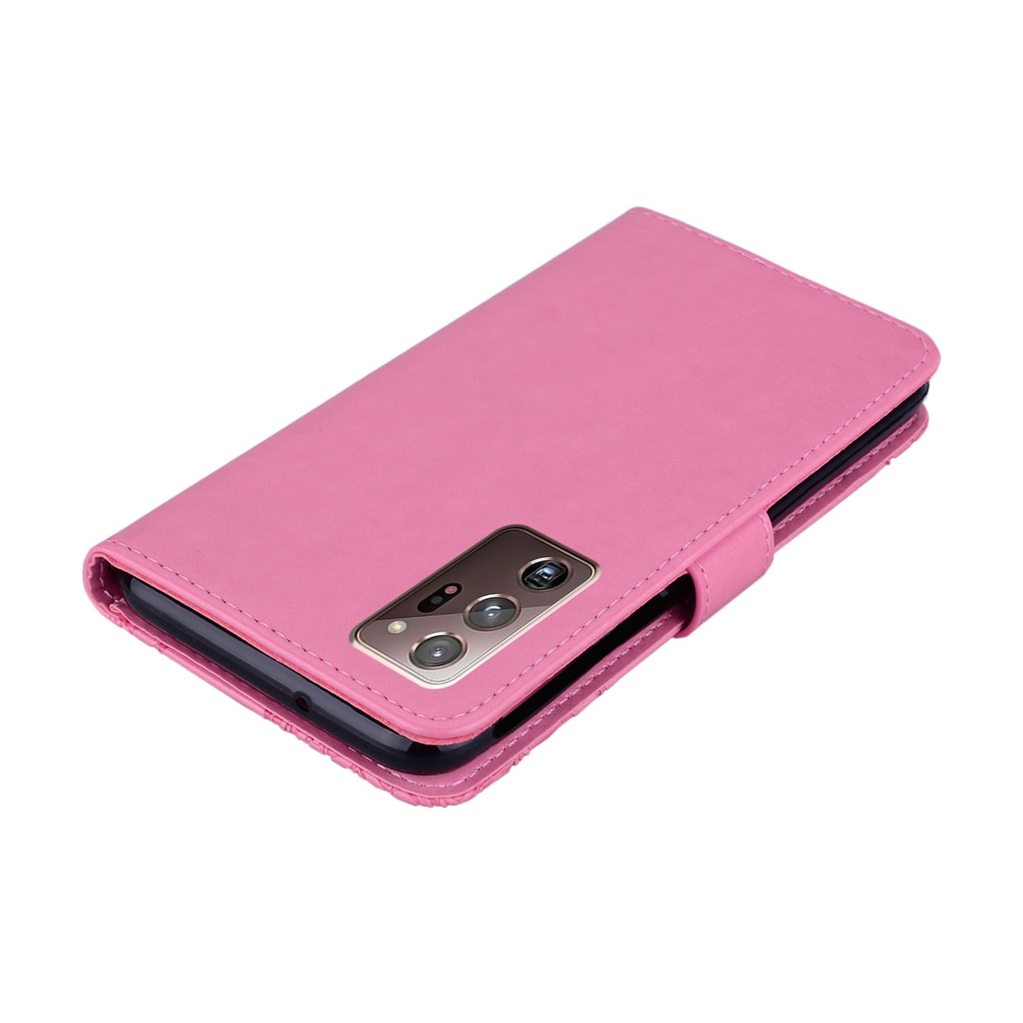 Rhinestone Decor Imprint Owl Flower Leather Wallet Stand Shell for Samsung Galaxy Note20 Ultra 5G / Galaxy Note20 Ultra