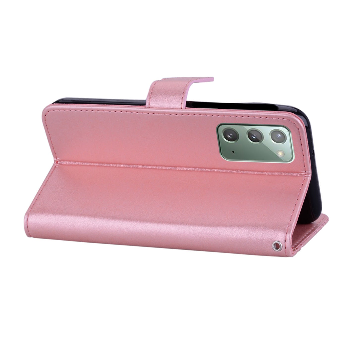 Rhinestone Decor Imprint Owl Flower Leather Wallet Stand Case for Samsung Galaxy Note20 4G/5G