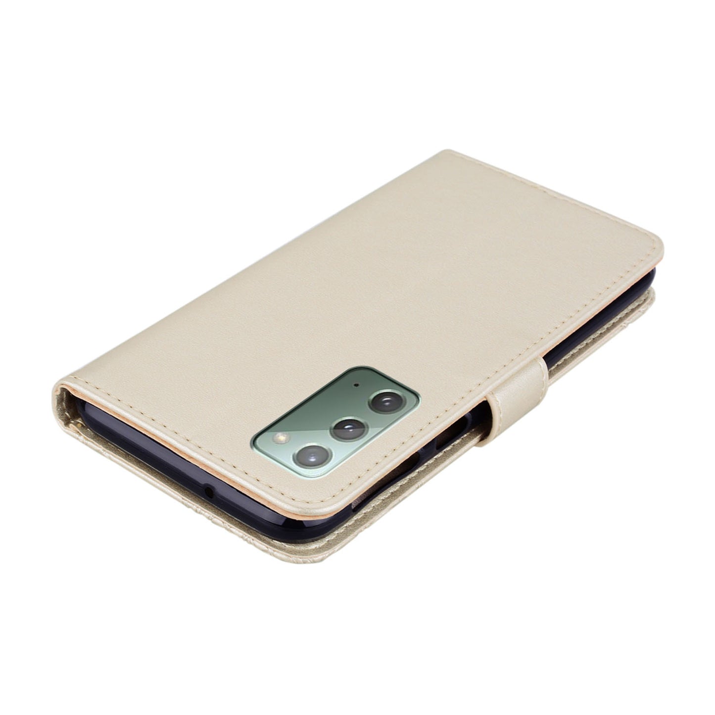 Rhinestone Decor Imprint Owl Flower Leather Wallet Stand Case for Samsung Galaxy Note20 4G/5G