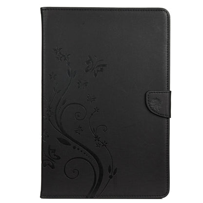 Imprint Butterfly Flower Wallet Leather Flip Shell for Samsung Galaxy Tab S6 T860 T865