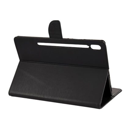 Imprint Butterfly Flower Wallet Leather Flip Shell for Samsung Galaxy Tab S6 T860 T865