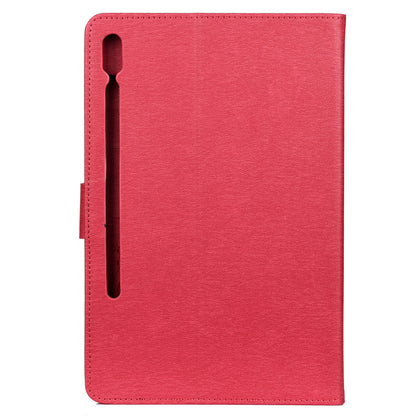 Imprint Butterfly Flower Wallet Leather Flip Shell for Samsung Galaxy Tab S6 T860 T865