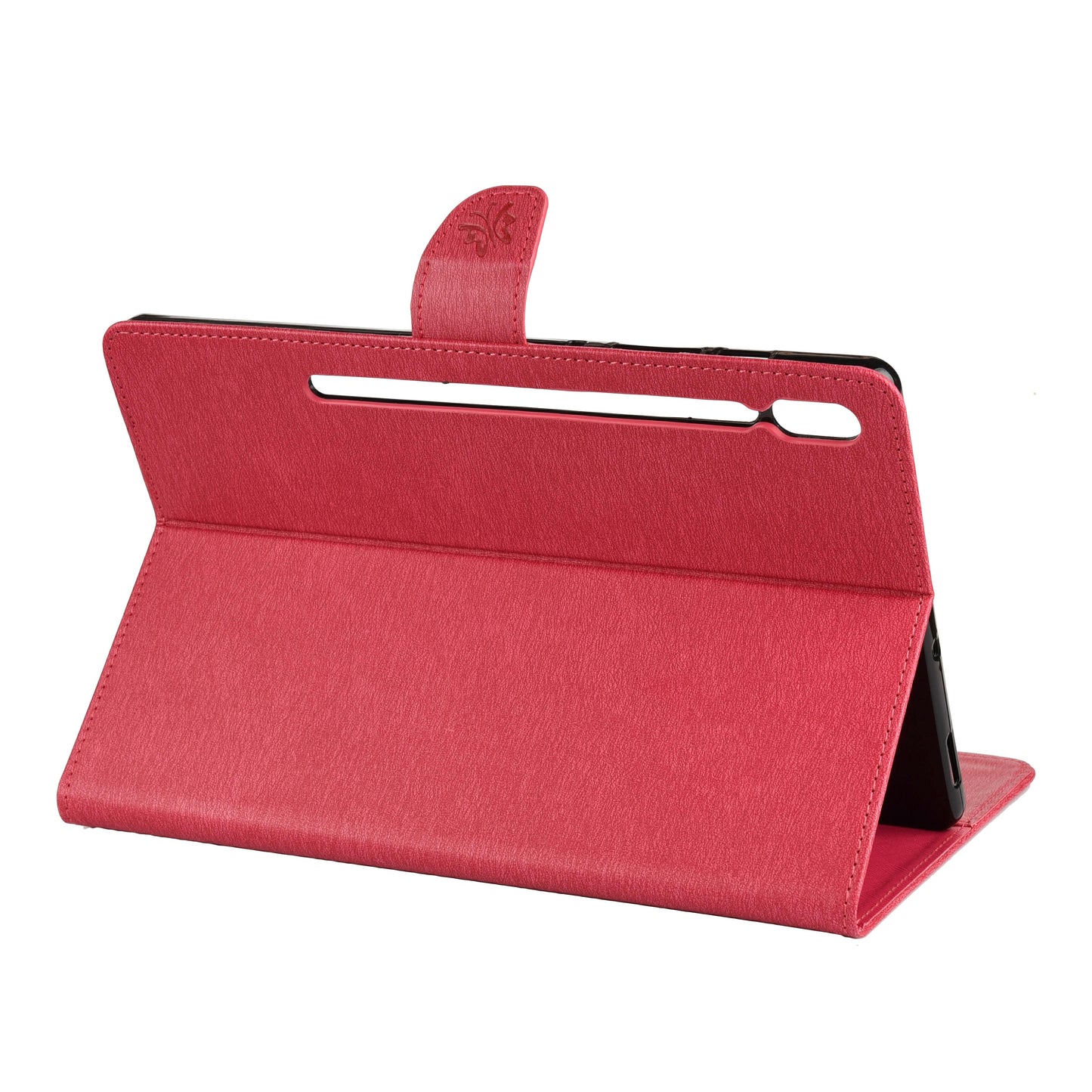 Imprint Butterfly Flower Wallet Leather Flip Shell for Samsung Galaxy Tab S6 T860 T865