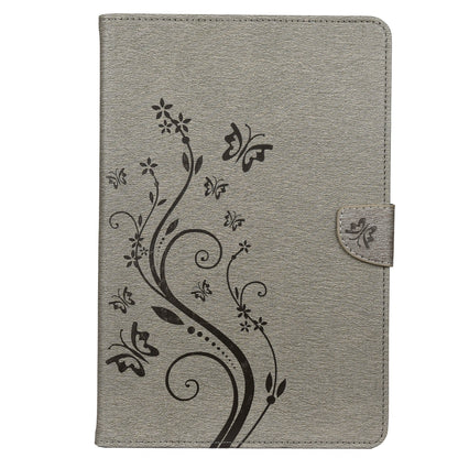 Imprint Butterfly Flower Wallet Leather Flip Shell for Samsung Galaxy Tab S6 T860 T865