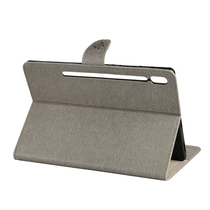 Imprint Butterfly Flower Wallet Leather Flip Shell for Samsung Galaxy Tab S6 T860 T865