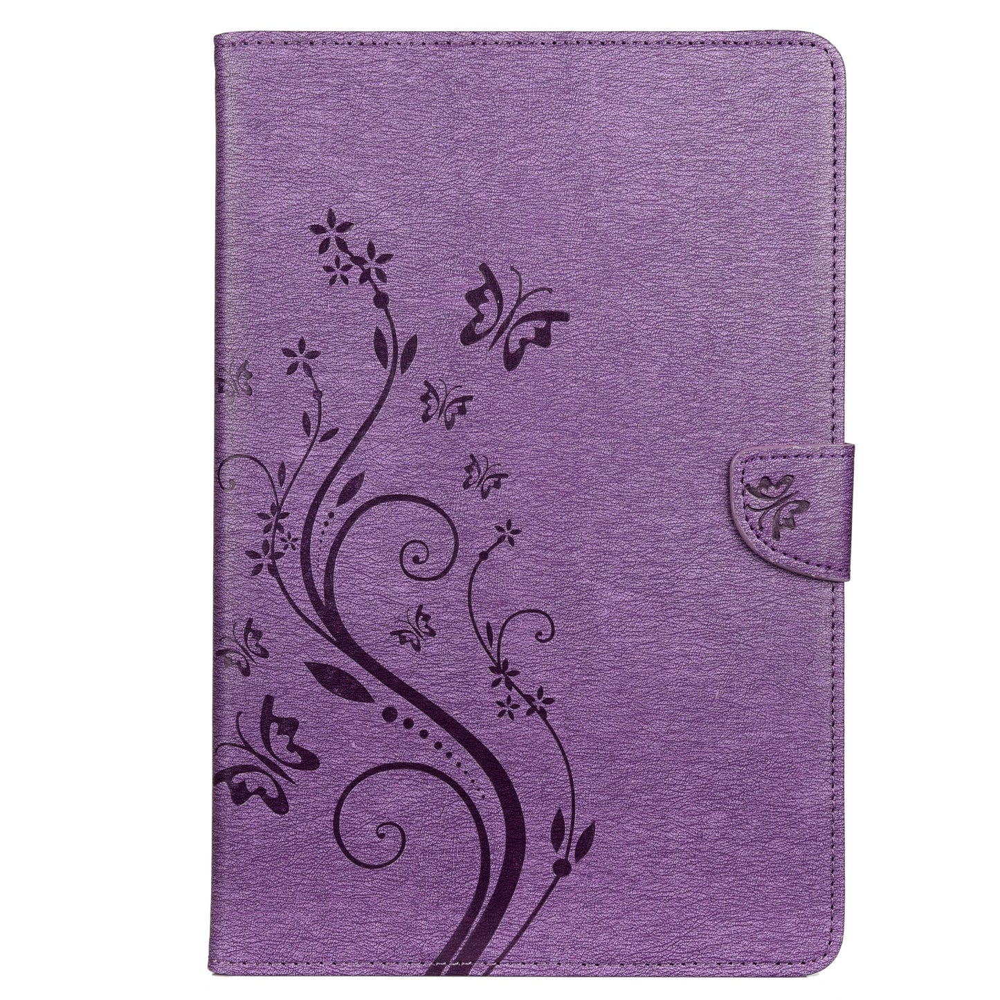 Imprint Butterfly Flower Wallet Leather Flip Shell for Samsung Galaxy Tab S6 T860 T865