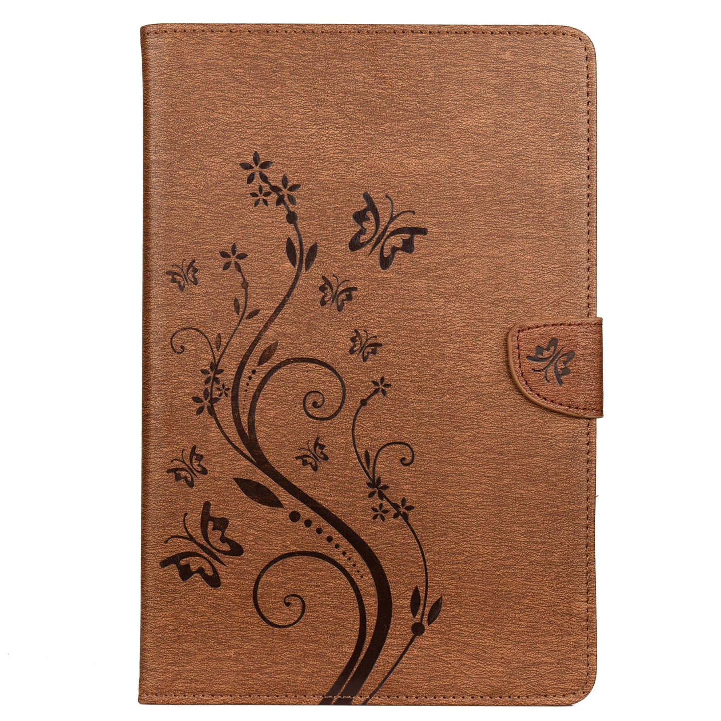 Imprint Butterfly Flower Wallet Leather Flip Shell for Samsung Galaxy Tab S6 T860 T865