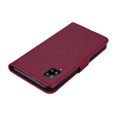Rhinestone Decoration Imprint Owl Leather Shell Wallet Stand Phone Cover for Samsung Galaxy A42 5G