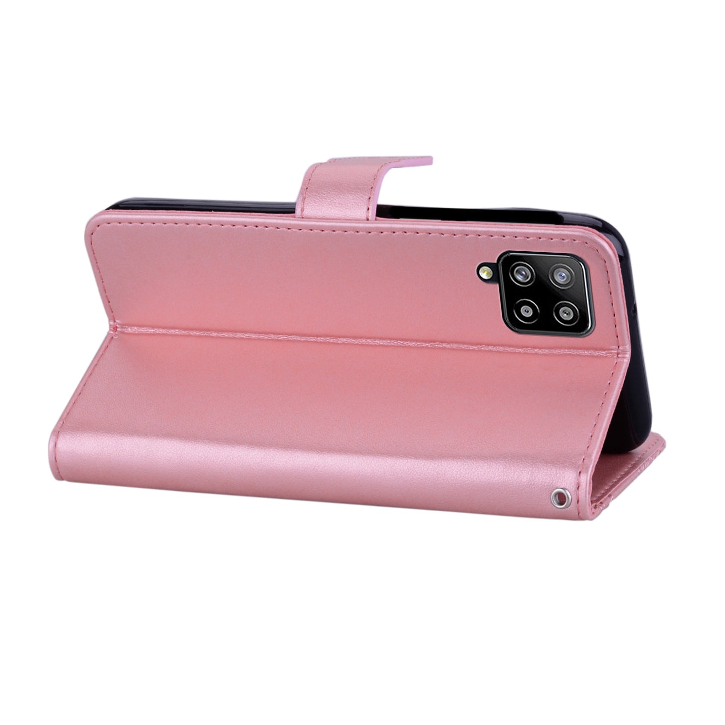 Rhinestone Decoration Imprint Owl Leather Shell Wallet Stand Phone Cover for Samsung Galaxy A42 5G