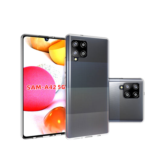 10Pcs/Pack Clear Cover with Non-slip Inner for Samsung Galaxy A42 5G Soft TPU Case