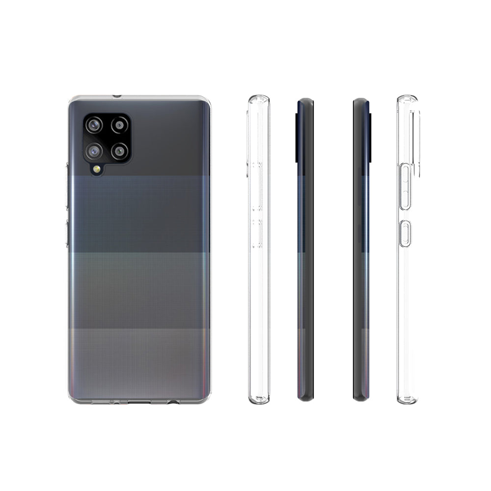 10Pcs/Pack Clear Cover with Non-slip Inner for Samsung Galaxy A42 5G Soft TPU Case