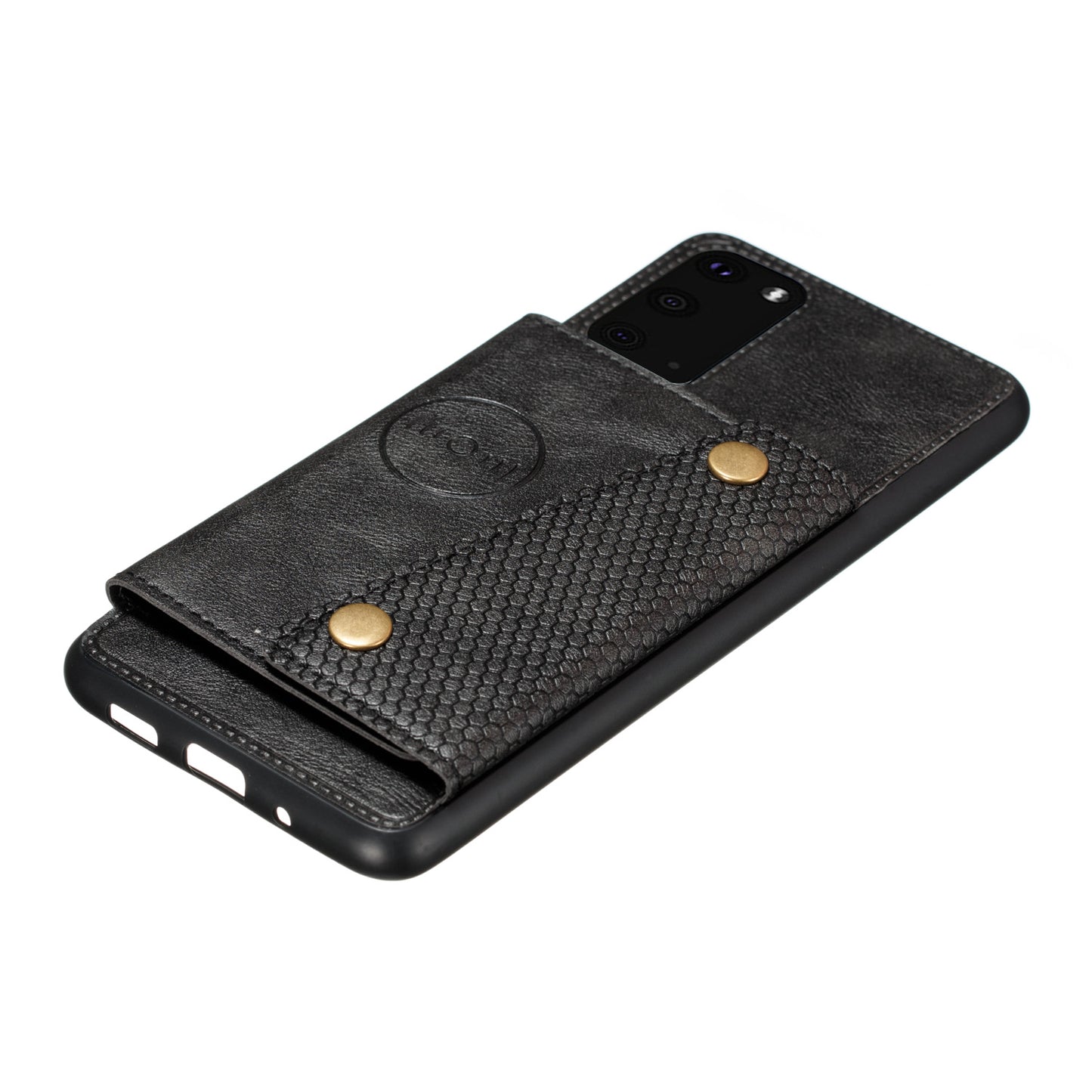Card Holder PU Leather Coated TPU Case Shell [Built-in Magnetic Sheet] for Samsung Galaxy S20 FE 4G/5G/2022/S20 Lite