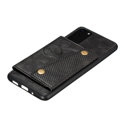 Card Holder PU Leather Coated TPU Case Shell [Built-in Magnetic Sheet] for Samsung Galaxy S20 FE 4G/5G/2022/S20 Lite