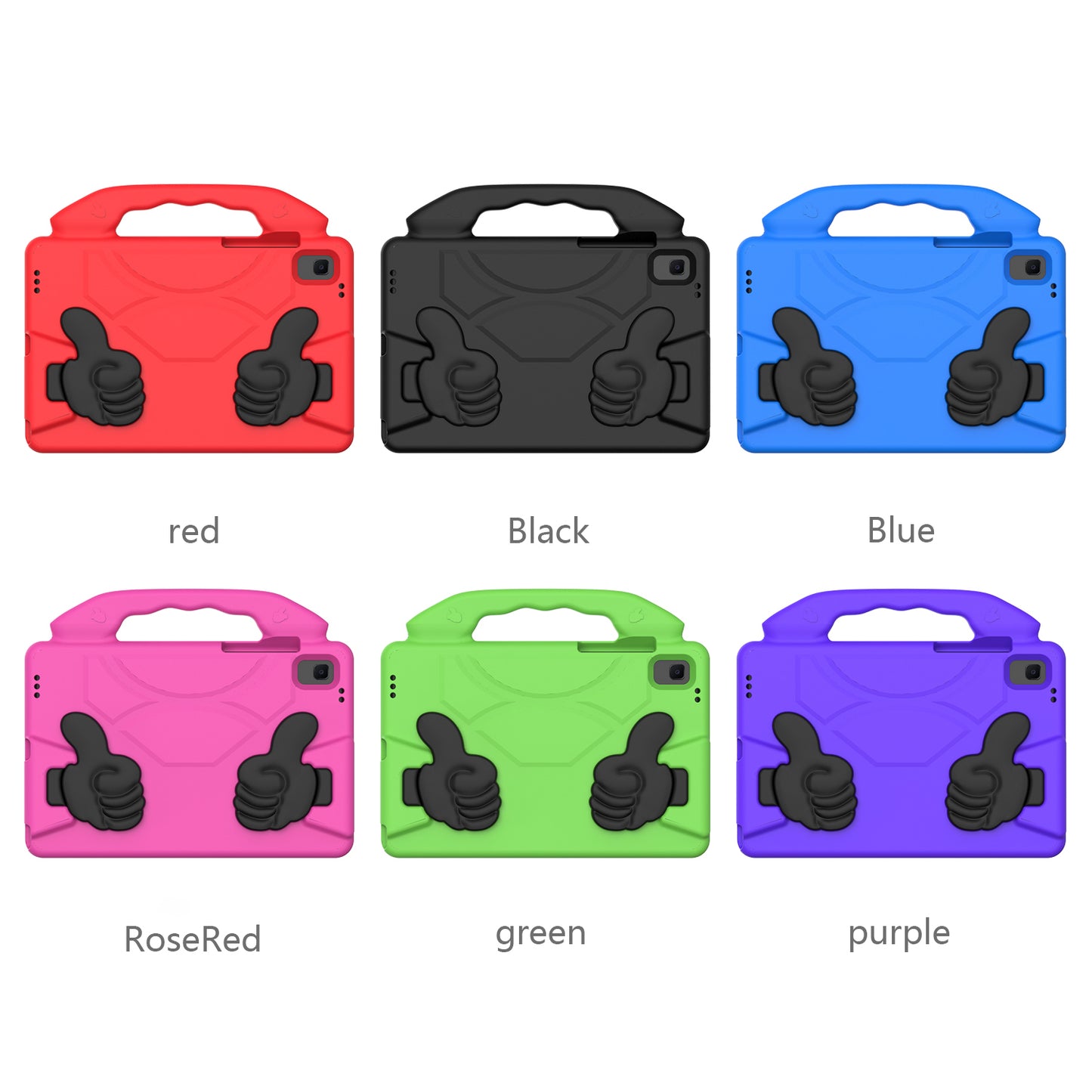 Shockproof Thumb Kickstand EVA Protective Shell for Samsung Galaxy Tab A7 10.4 (2020)/Huawei MatePad 10.4 (2020)/(2022)/Honor V6