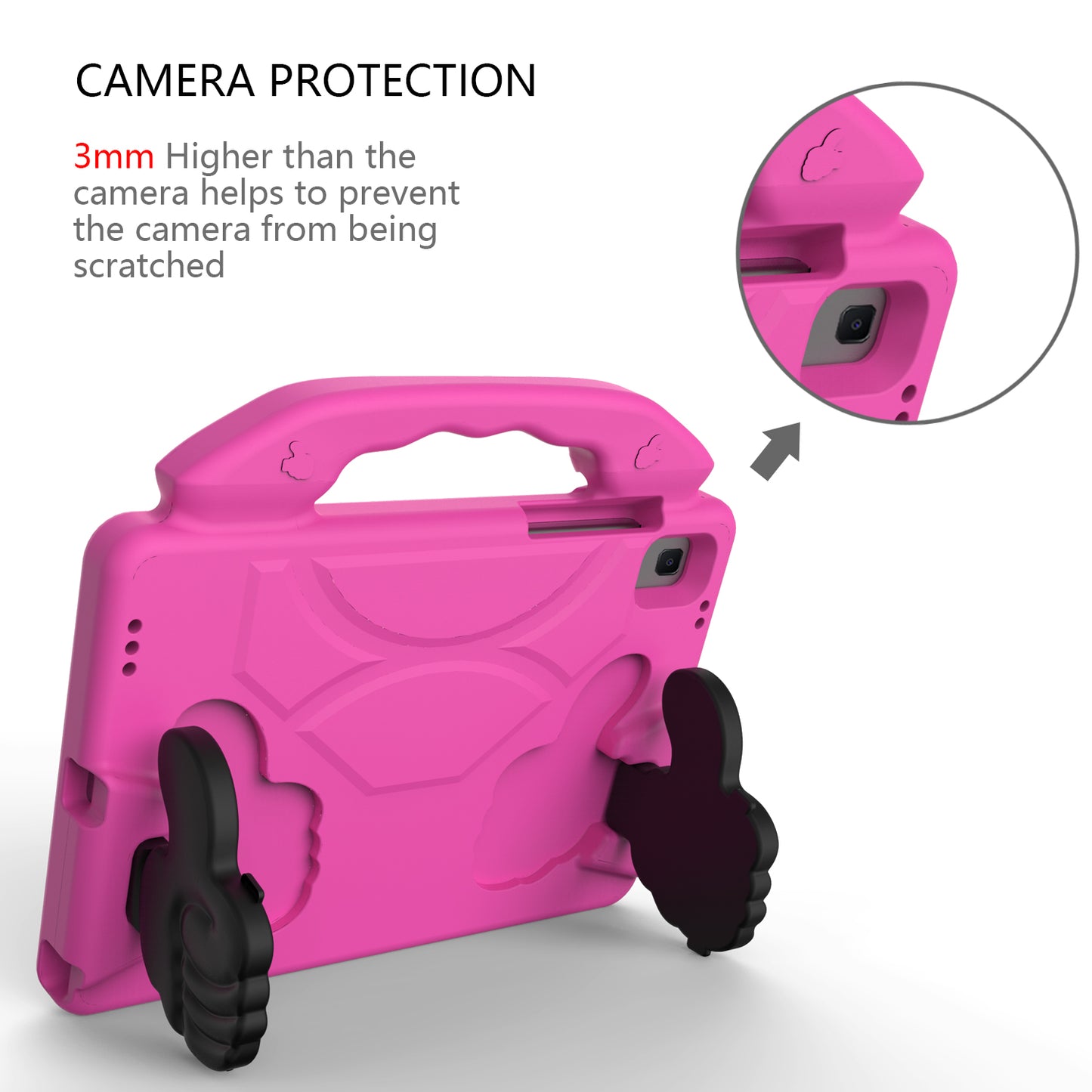 Shockproof Thumb Kickstand EVA Protective Shell for Samsung Galaxy Tab A7 10.4 (2020)/Huawei MatePad 10.4 (2020)/(2022)/Honor V6