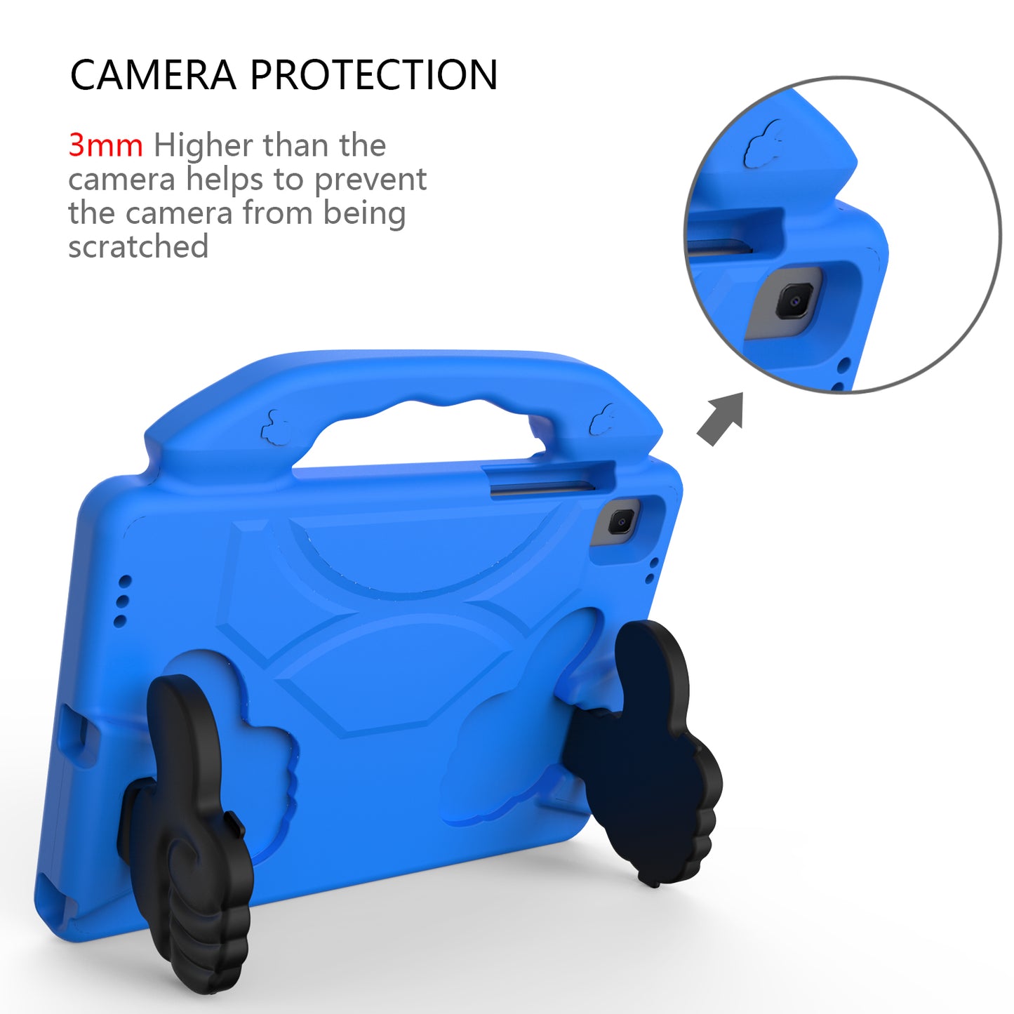 Shockproof Thumb Kickstand EVA Protective Shell for Samsung Galaxy Tab A7 10.4 (2020)/Huawei MatePad 10.4 (2020)/(2022)/Honor V6