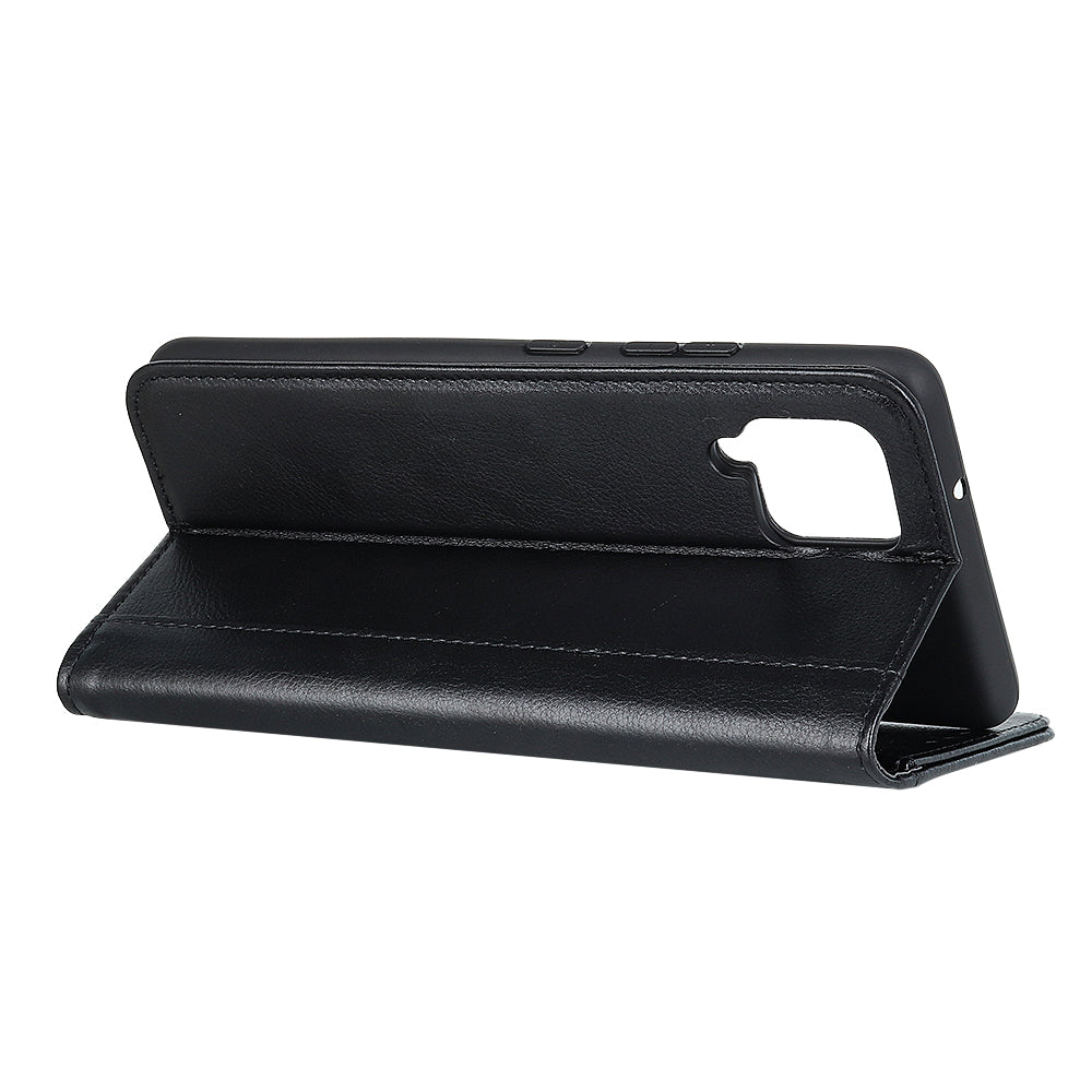 Retro Style Split Leather Case with Wallet + Stand for Samsung Galaxy A12
