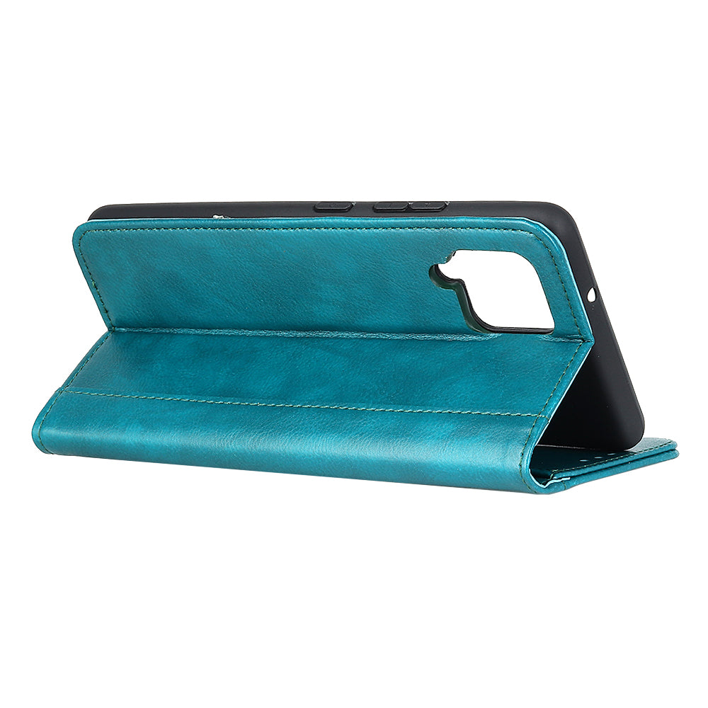 Retro Style Split Leather Case with Wallet + Stand for Samsung Galaxy A12