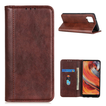 Retro Style Split Leather Case with Wallet + Stand for Samsung Galaxy A12