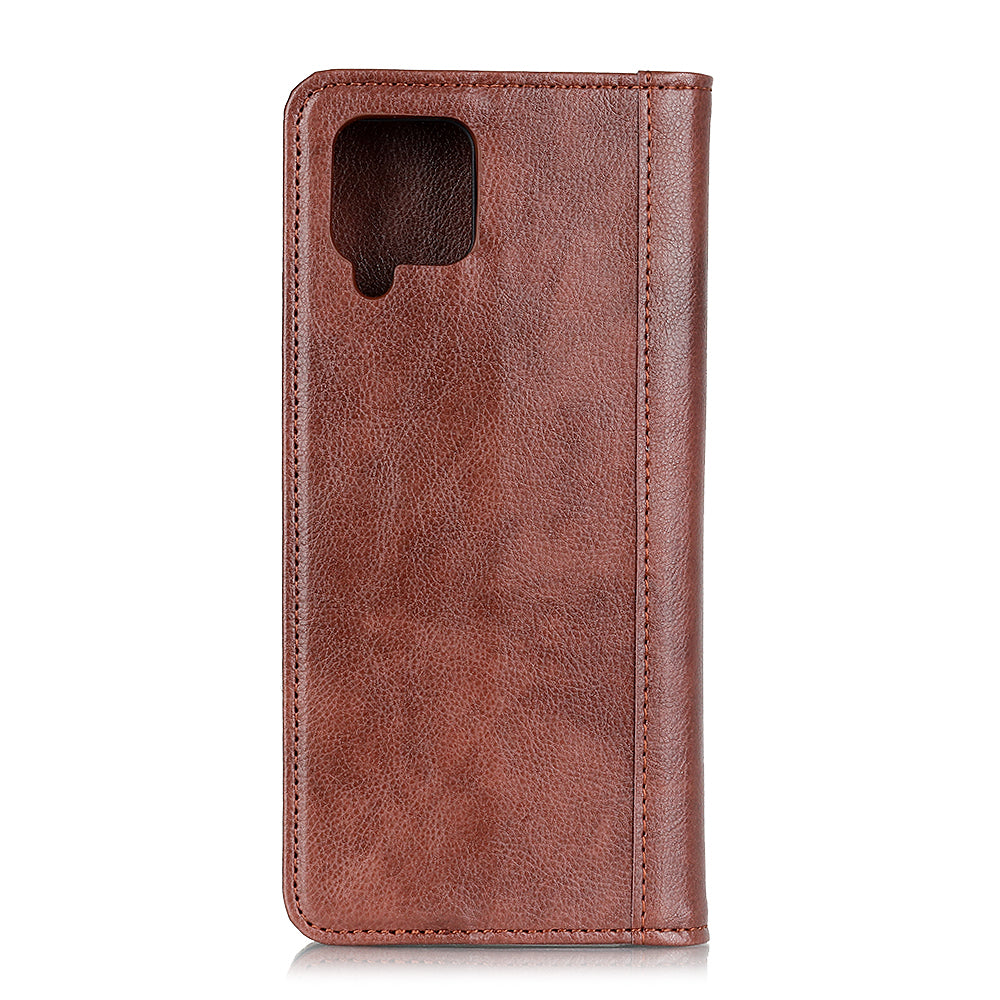 Retro Style Split Leather Case with Wallet + Stand for Samsung Galaxy A12