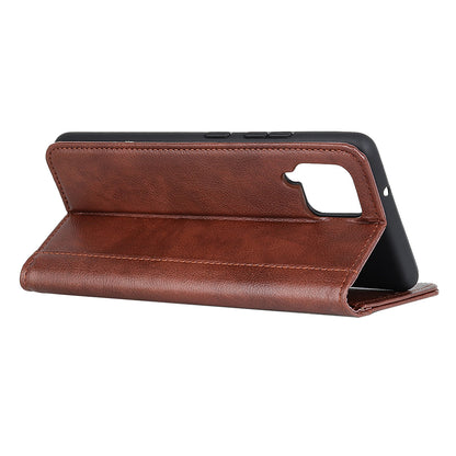 Retro Style Split Leather Case with Wallet + Stand for Samsung Galaxy A12