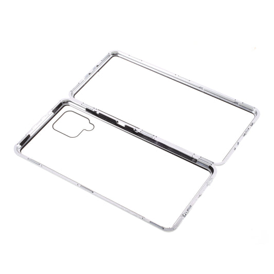 Ultra Clear Double-sided Tempered Glass + Metal Frame Lock Installation Phone Case for Samsung Galaxy A42 5G