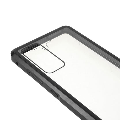 For Samsung Galaxy S20 FE 4G/5G/S20 Lite/S20 FE 2022 Double-sided Tempered Glass + Magnetic Metal Frame Phone Case